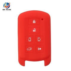 AS063022 Silicone Car Key Cover Case For Toyota 6 Button Remote Key