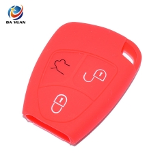 AS073005 Silicone Car Key Cover Case For Benz 3 Button