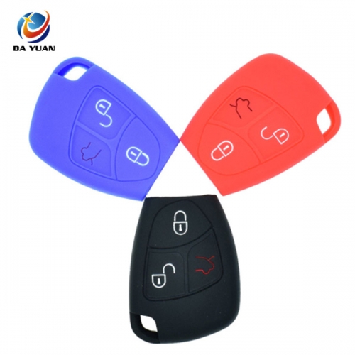 AS073005 Silicone Car Key Cover Case For Benz 3 Button