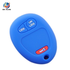 AS065007 Silicone rubber car key fob shell cover case for Chevrolet 3 Button
