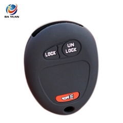 AS065007 Silicone rubber car key fob shell cover case for Chevrolet 3 Button