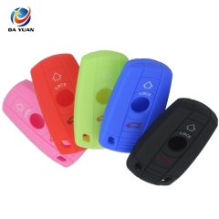 AS074002 3 Button Silicone Car Key Case for BMW 1 3 5 6 Series Remote Key