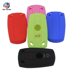 AS074002 3 Button Silicone Car Key Case for BMW 1 3 5 6 Series Remote Key
