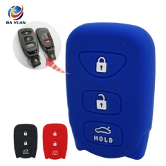 AS064006 For Hyundai Tucson Elantra Accent SANTA Silicone Car Key Case Cover 3 Button