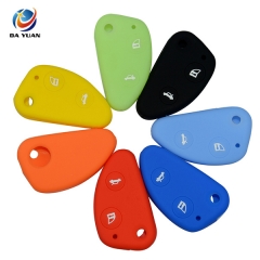 AS075001 2 Buttons Car Flip Key Silicone Rubber Fob Cover Case Shell For Alfa