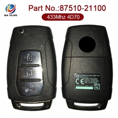 AK060002 Original for SsangYong Flip Key 3 Button 433MHz 4D70 87510-21100