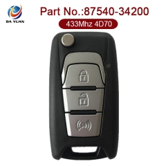 AK060005 Original for SsangYong Flip Key 3 Button 433MHz 4D70 87540-34200