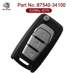 AK060004 Original for SsangYong Flip Key 3 Button 433MHz 4D70 87540-34100