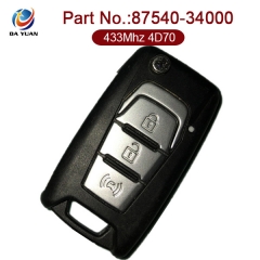 AK060003 Original for SsangYong Flip Key 3 Button 433MHz 4D70 87540-34000