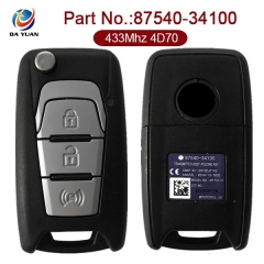 AK060004 Original for SsangYong Flip Key 3 Button 433MHz 4D70 87540-34100