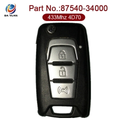 AK060003 Original for SsangYong Flip Key 3 Button 433MHz 4D70 87540-34000