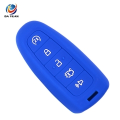 AS067019 5 Buttons Silicone Car Remote Smart Key  Case Fit For Ford