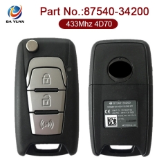 AK060005 Original for SsangYong Flip Key 3 Button 433MHz 4D70 87540-34200