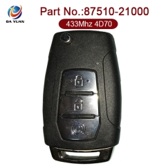 AK060001 Original for SsangYong Flip Key 3 Button 433MHz 4D70 87510-21000