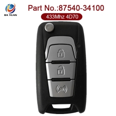 AK060004 Original for SsangYong Flip Key 3 Button 433MHz 4D70 87540-34100