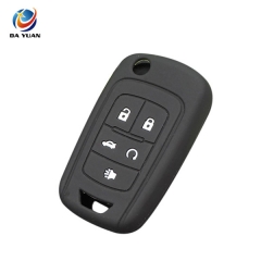 AS065013 Silicone rubber car key cover case For Chevrolet Cruze 5 button key remote protect shell
