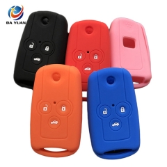 AS062014 silicone car key case cover shell For Honda 3 button floding key case