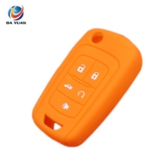 AS065013 Silicone rubber car key cover case For Chevrolet Cruze 5 button key remote protect shell