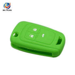 AS065012 Silicone rubber car key cover case For Chevrolet Cruze 3 button key remote protect shell