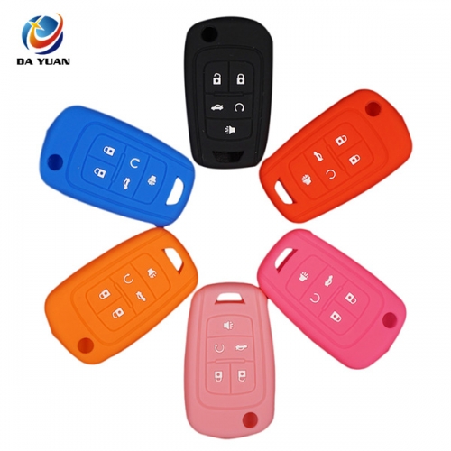 AS065013 Silicone rubber car key cover case For Chevrolet Cruze 5 button key remote protect shell