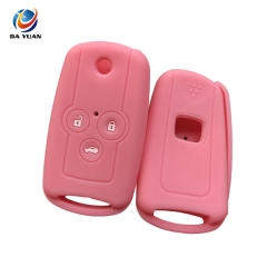 AS062014 silicone car key case cover shell For Honda 3 button floding key case