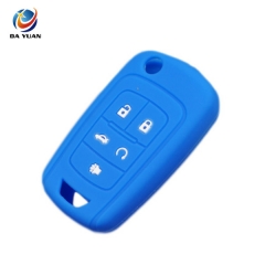 AS065013 Silicone rubber car key cover case For Chevrolet Cruze 5 button key remote protect shell