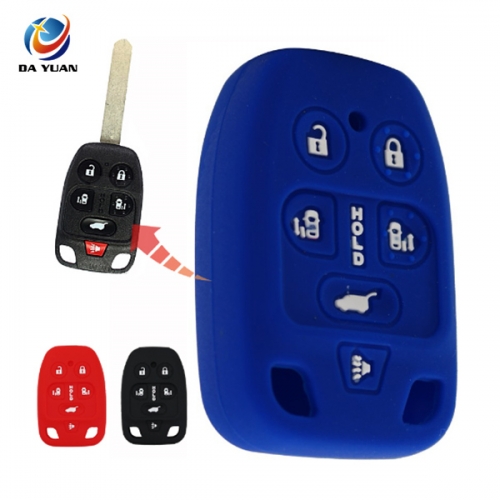AS062013 For Honda Silicone 6 buttons Car Key Case Cover Protector Shell