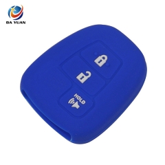 AS063029 3 Buttons Car Key Fob Silicone Rubber Cover For Toyota