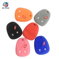 AS065015 silicone rubber car key cover for Chevrolet 3 button remote key