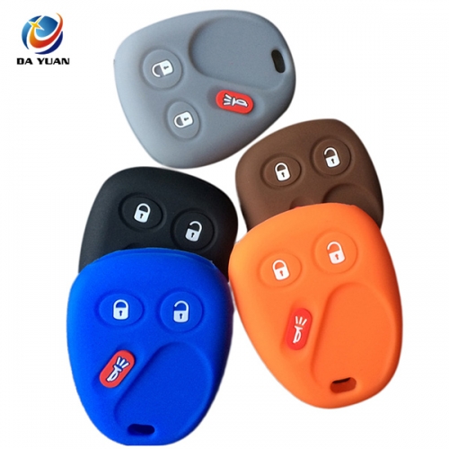 AS065015 silicone rubber car key cover for Chevrolet 3 button remote key