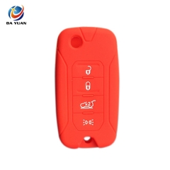 AS071007 Silicone Car Key Cover Fob For Jeep Folding Remote 4 Button Key