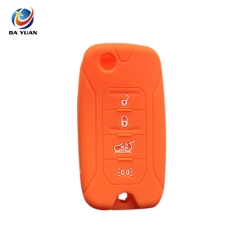 AS071007 Silicone Car Key Cover Fob For Jeep Folding Remote 4 Button Key