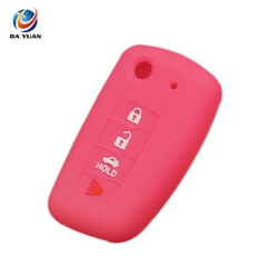 AS072013 Silicone Car Key Cover Fob Case For Nissan 4 Buttons Flip Remote Car Key