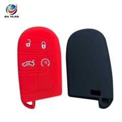 AS071010 Silicone Car Key Cover Skin Protect for JEEP for DODGE for CHRYSLER 4 Button