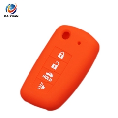 AS072013 Silicone Car Key Cover Fob Case For Nissan 4 Buttons Flip Remote Car Key