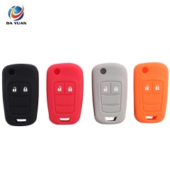 AS078008 Silicone Case Folding Remote Key Cover Fob 2 Buttons For Opel