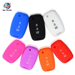AS079003 3 Buttons Silicone Flip Remote Key Cover Fob For KIA