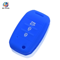 AS079003 3 Buttons Silicone Flip Remote Key Cover Fob For KIA