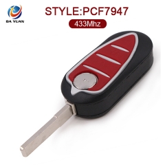 AK059003 for Alfa Romeo Folding Remote Key Fob 3 Button 433MHz PCF7947 147 156 166 GT