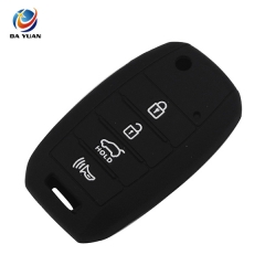 AS079012 Silicone Skin Car Key Case Fit For KIA Flip Remote Key Cover Fob 4 Button