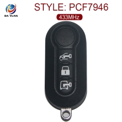 AK017012 for Fiat Filp Remote Key 3 Button 433MHz PCF7946 FCC ID: RX2TRF198 IC:4983A-TRF198