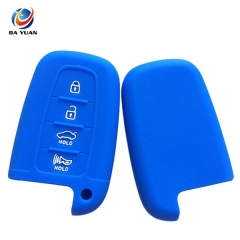 AS079010 Silicone rubber car key cover for Kia Soul Sportage 4 button Key