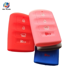 AS079009 Silicone rubbber car key cover Fit for KIA  4 Button Key cover