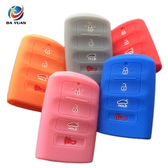 AS079009 Silicone rubbber car key cover Fit for KIA  4 Button Key cover