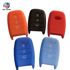 AS079007 silicone Car Key Cover protector Set For KIA K3 Sportage R K5 K4 Sorento 3 Buttons Smart Key Accessories