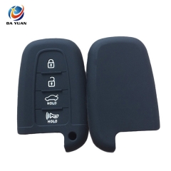AS079010 Silicone rubber car key cover for Kia Soul Sportage 4 button Key