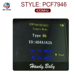 AK017012 for Fiat Filp Remote Key 3 Button 433MHz PCF7946 FCC ID: RX2TRF198 IC:4983A-TRF198