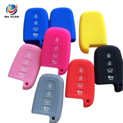 AS079010 Silicone rubber car key cover for Kia Soul Sportage 4 button Key