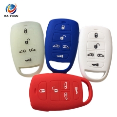 AS079014 silicone rubber car key cover For Kia  5 Buttons key shell holder