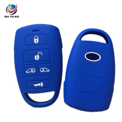 AS079014 silicone rubber car key cover For Kia  5 Buttons key shell holder